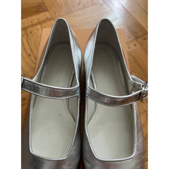 Metallic Leather Mary Jane Flats - Picture 6 of 11